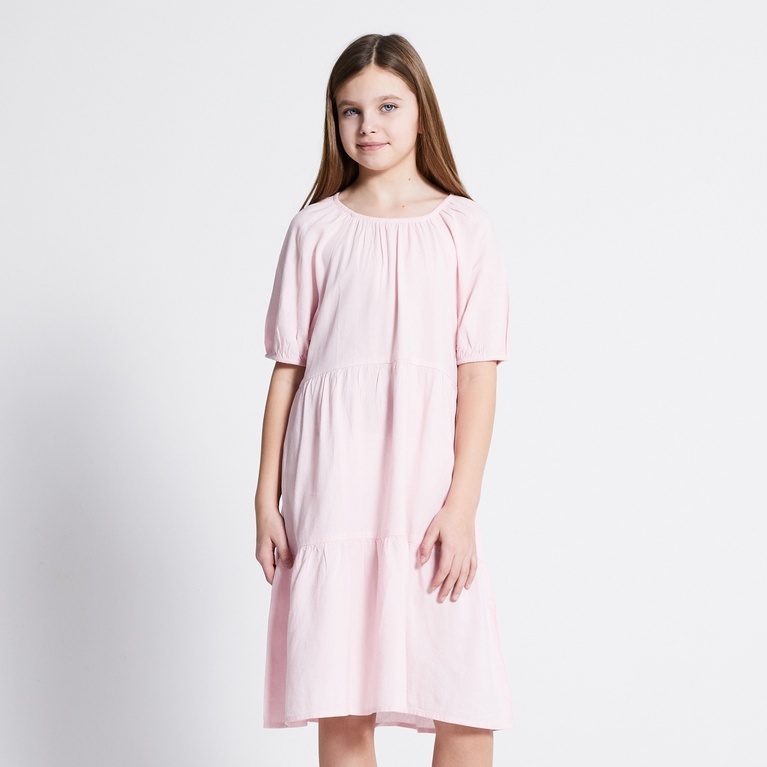 Linen blend frill dress "Sofia star 4"